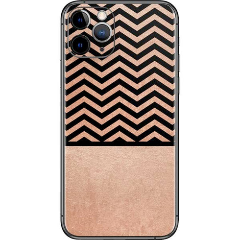 Rose Gold Chevron Split iPhone 11 Pro Skin